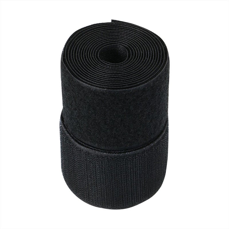 Mini Skater Mini Skater 2 Inch Width Black Sew on Hook Fastener Loop Strips NonAdhesive Back Nylon Fabric Tape for Bag Clothes Shoe DIY Craft2 Yard Length 