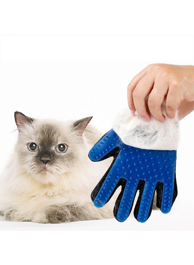 إسكدنيا قفاز تدليك الحيوانات الأليفة أسود/أزرق - Image 2