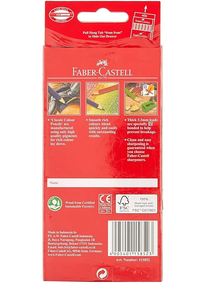 FABER-CASTELL - 115852 Classic Color Pencil 12 Pieces - Image 1