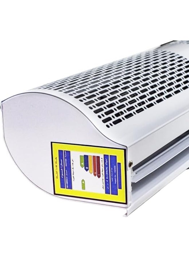 Professional 120cm air curtain with a powerful motor for dust and insect blockage; advanced air barrier to maintain air conditioning coolness and save energy; modern design for spacious entrances, shops, and offices - White - Image 2