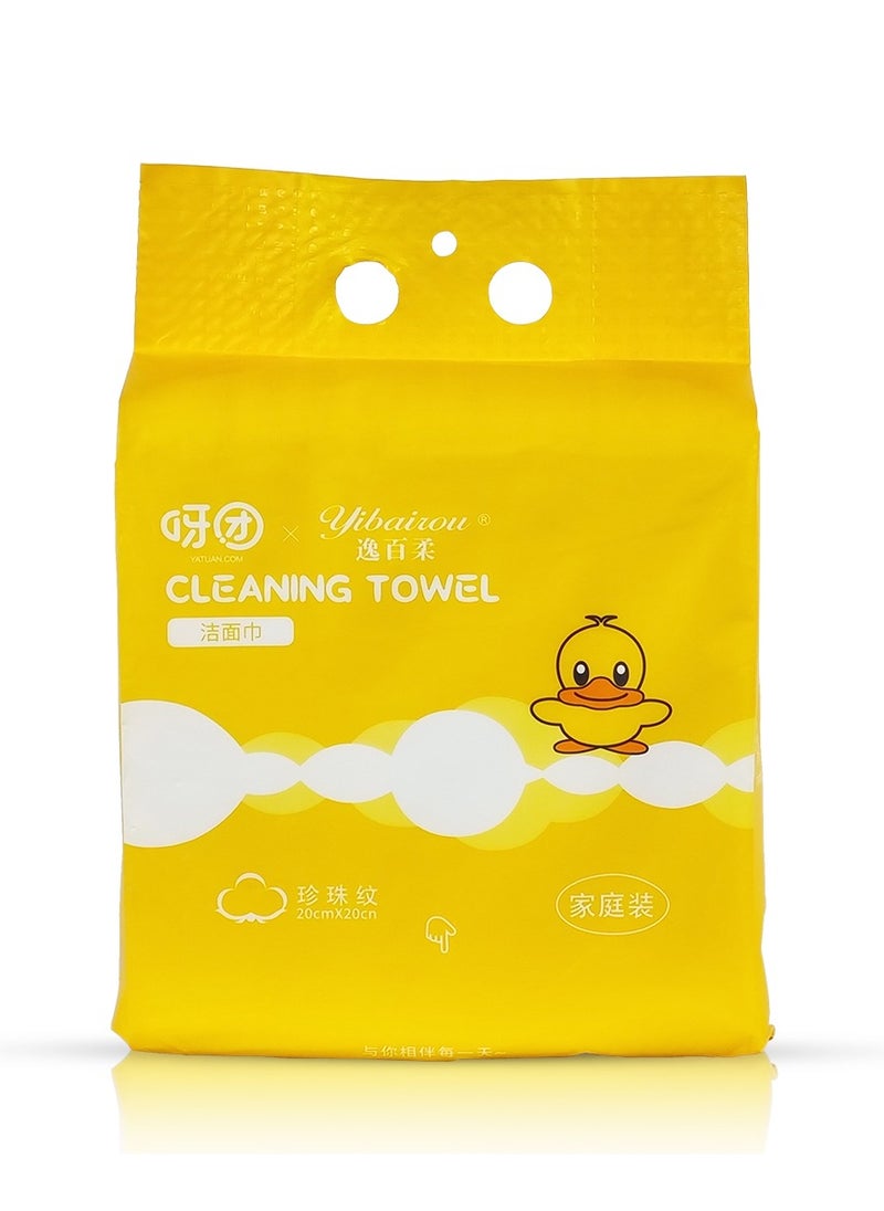 MAJIBAO Facial tissue for Skincare, and Makeup remover, Disposable cleaning towel, Wall-mounted facial tissue paper, Suitable for All skin types, 100% Cotton dry wipes 20 cm (White)  - Image 1