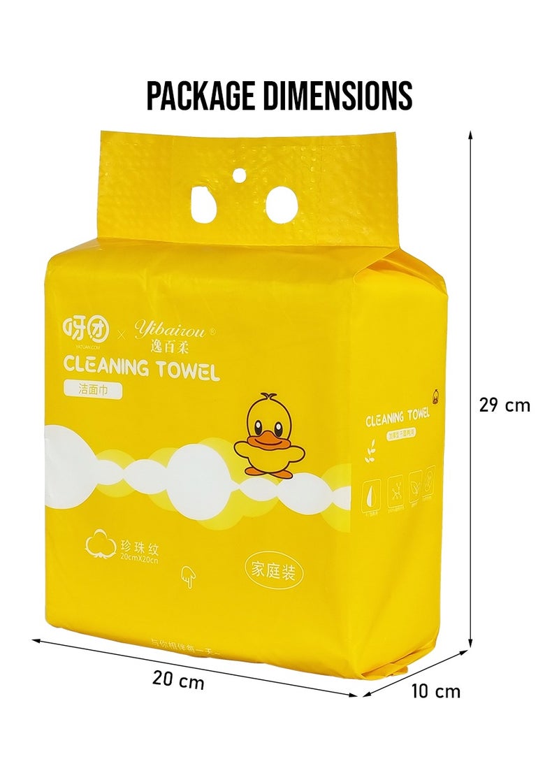 MAJIBAO Facial tissue for Skincare, and Makeup remover, Disposable cleaning towel, Wall-mounted facial tissue paper, Suitable for All skin types, 100% Cotton dry wipes 20 cm (White)  - Image 2