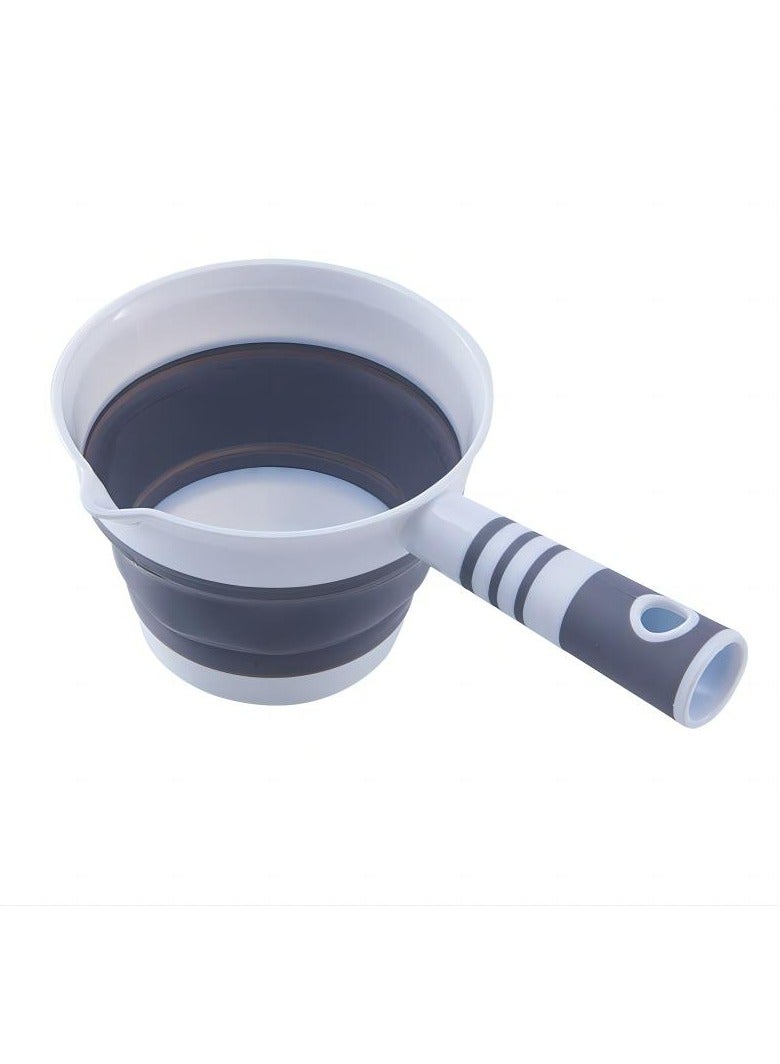 Generic Folding Water Ladle, Collapsible Water Dipper, Folding Water Scoop,Portable Water Spoon for Kitchen Bathroom Garden（Gray）  - Image 1