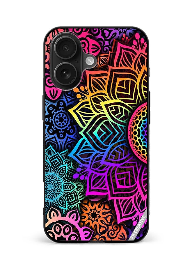 VR CREATIVE Protective Case Cover For Apple iPhone 16 Plus Mandala Design Multicolour