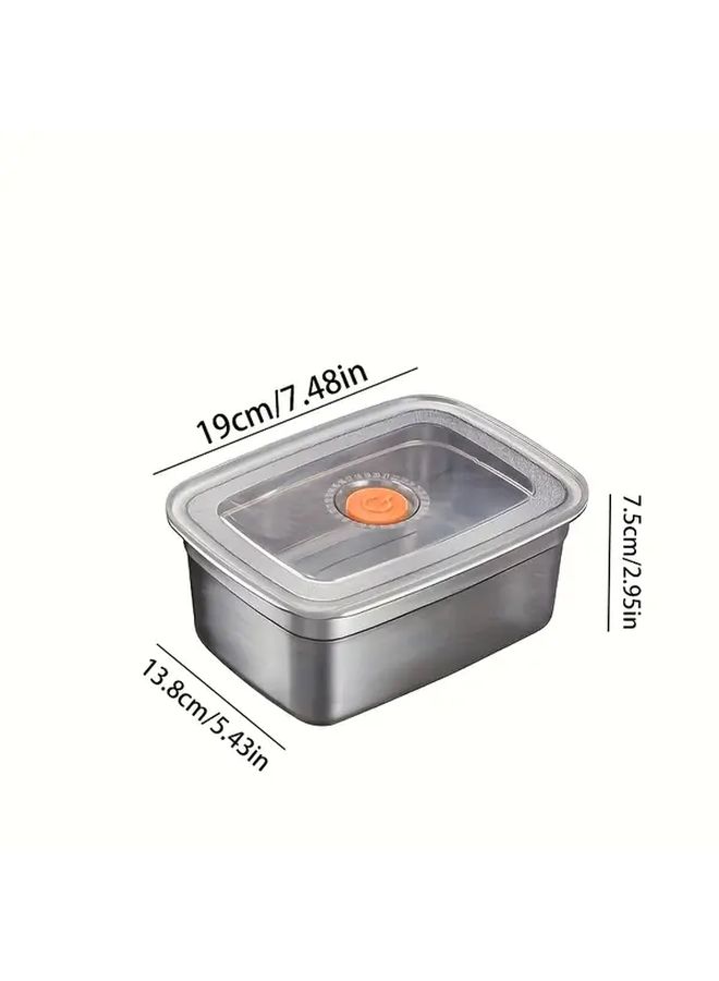 A Set Of 4 Large Airtight Stainless Steel Food Storage Containers For Organizing Salads Fruits And Fridge Storage Kitchen Essentials - Image 3