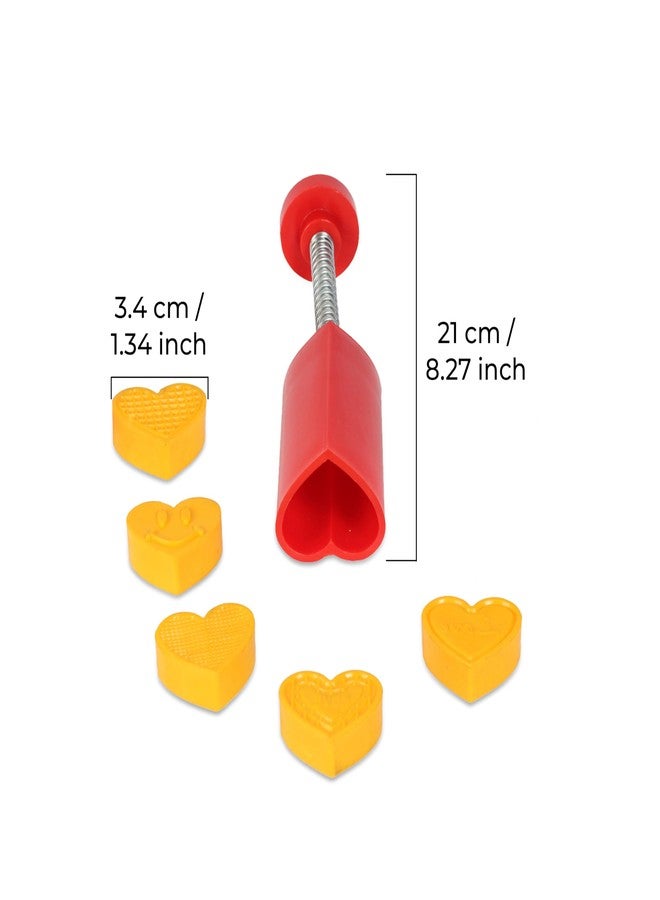 DS Heart Shape Peda Stamp | Sweet Mawa Press Cutter | DIY Mithai Maker Puch and Press Tool for Sweets Making at Home - Image 4