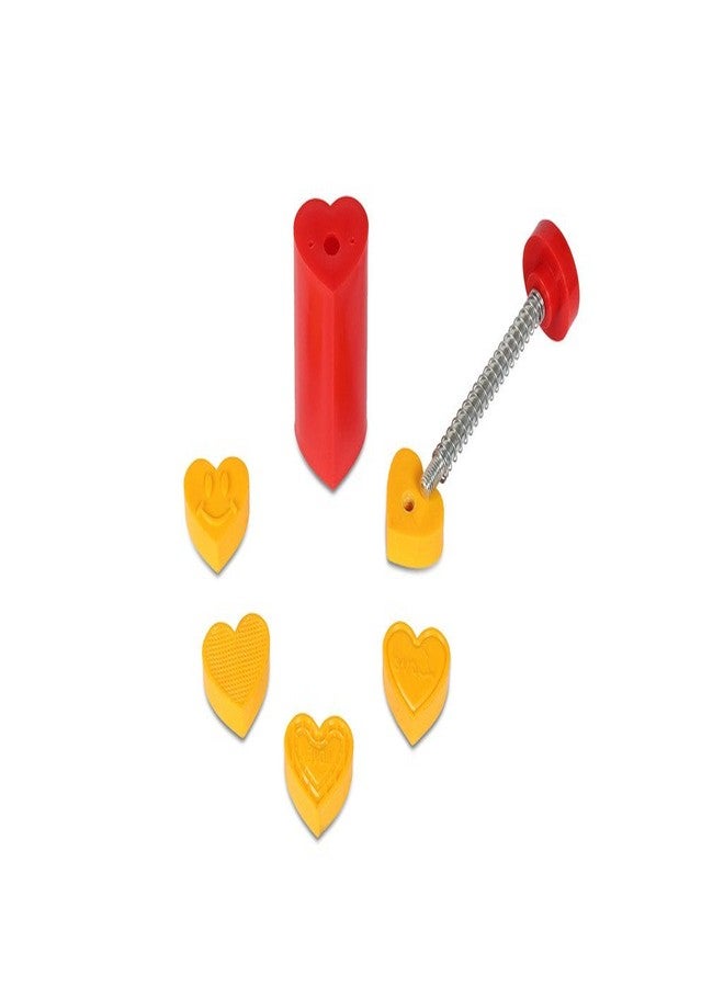 DS Heart Shape Peda Stamp | Sweet Mawa Press Cutter | DIY Mithai Maker Puch and Press Tool for Sweets Making at Home - Image 2