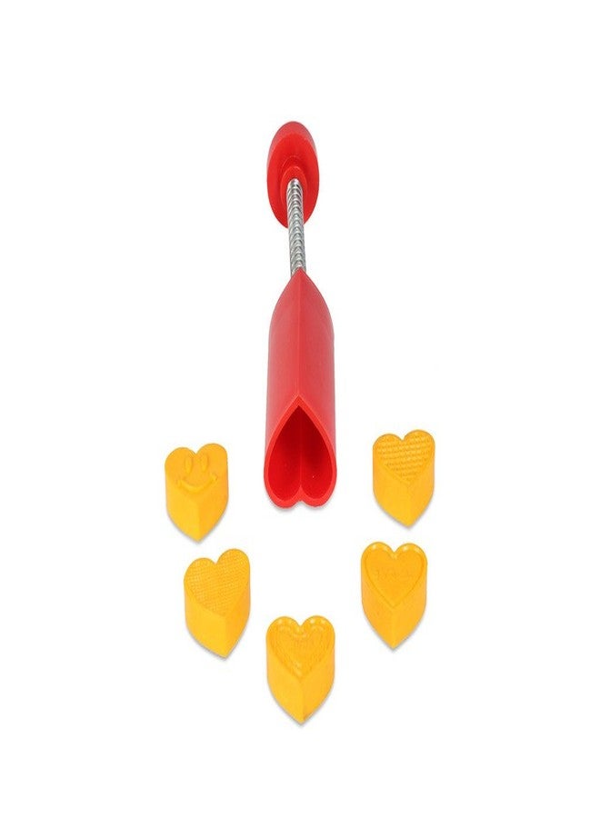 DS Heart Shape Peda Stamp | Sweet Mawa Press Cutter | DIY Mithai Maker Puch and Press Tool for Sweets Making at Home - Image 1