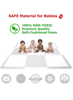 Bumble & Bird Bumble & Bird - BabySafe Play Mat - Grey & Cream - 9pc - Assorted 1 Set  - Image 2