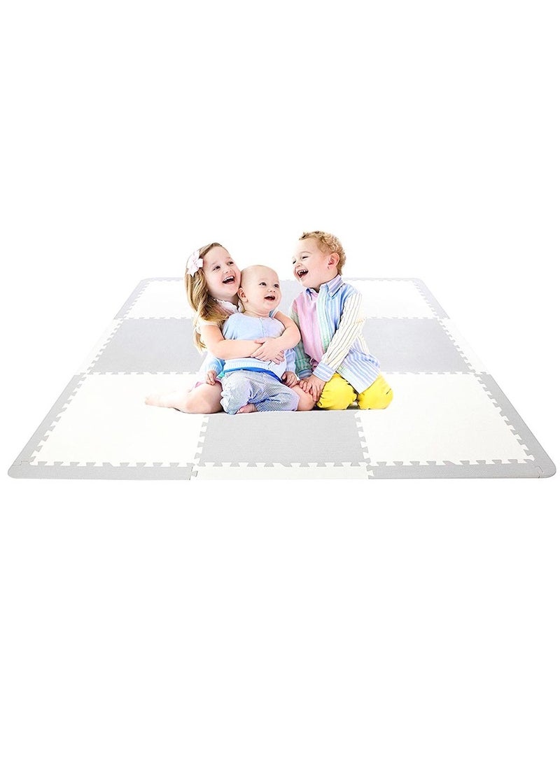Bumble & Bird Bumble & Bird - BabySafe Play Mat - Grey & Cream - 9pc - Assorted 1 Set  - Image 3