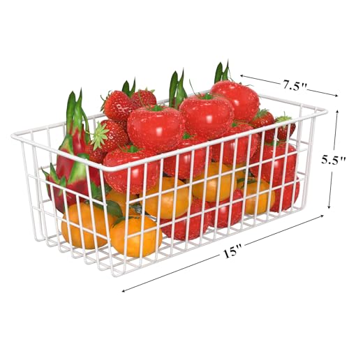 Orgneas Freezer Organizer Bins, Freezer Baskets for Chest Freezer and Upright Freezer Refrigerator Dividers Frozen Meats Storage Containers Organizer for Fruits and Vegetables, 5 Packs - Image 2