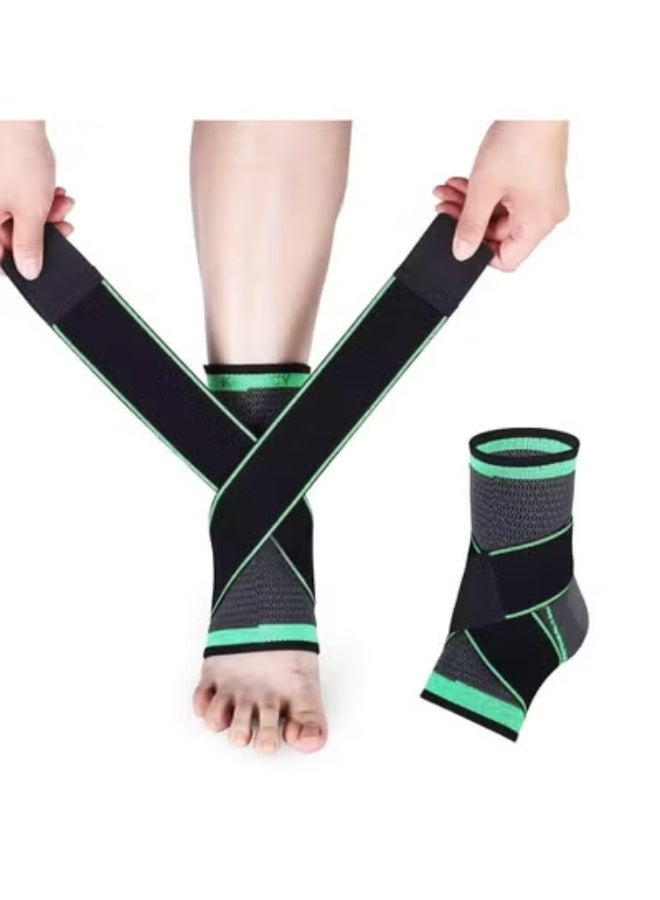Adjustable Compression Ankle Support Brace - Achilles Tendon & Plantar Fasciitis Pain Relief - Practical & Strong Daily Use - Image 1