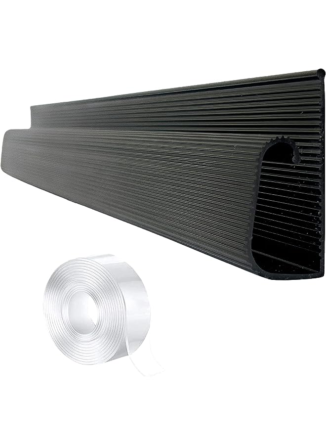 PROMASS J Channel Desk Cable Raceway Management – Set of 4 Computer Wire Channel Management Kit, Black Under Table Cord Organizer, Easy Install Wire Organizer Trays for Office and Home - Image 1