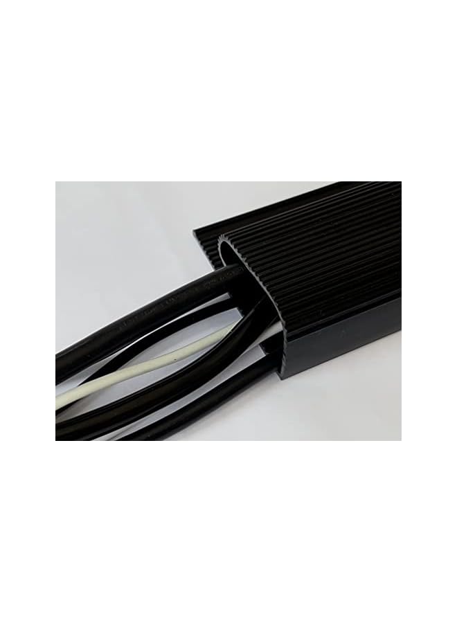 PROMASS J Channel Desk Cable Raceway Management – Set of 4 Computer Wire Channel Management Kit, Black Under Table Cord Organizer, Easy Install Wire Organizer Trays for Office and Home - Image 2