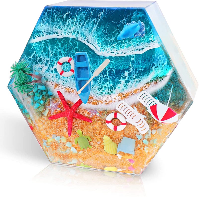ARTOOL Hexagon Deep Casting Resin Art Mold Decorative DIY Flower Preservative Silicone Deep Casting Resin Mould Epoxy UV Resin Art Mould 8.5 Inch 2.1 Inch Depth Set of 1 - Image 1