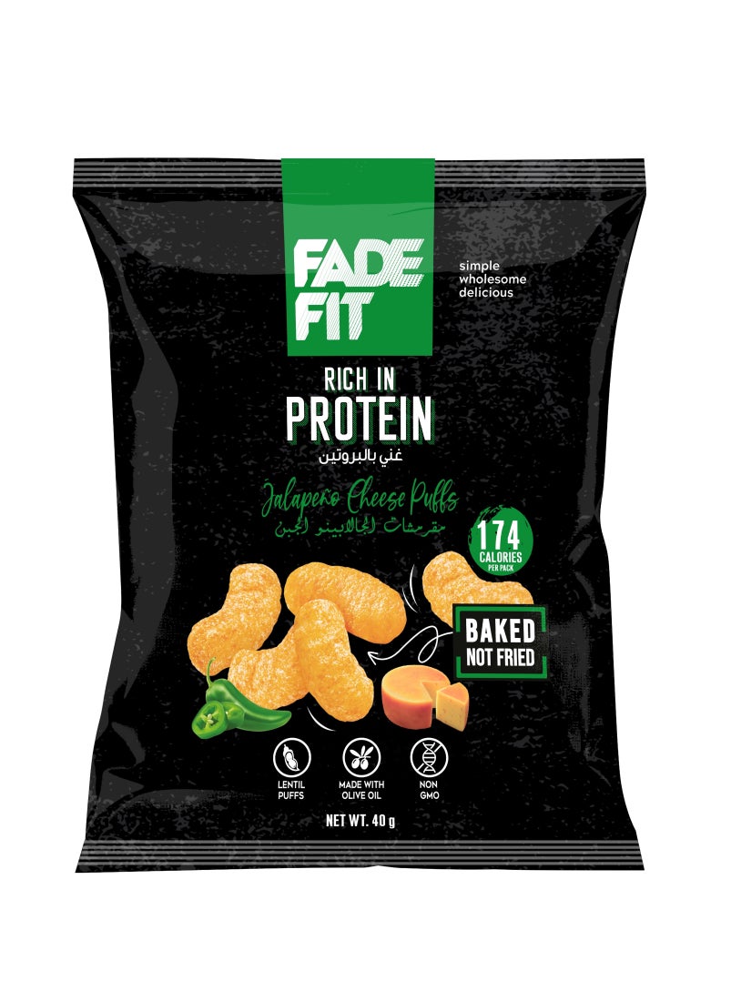 Fade Fit Cheese Jalapeno Protein Puffs 40g  - Image 1