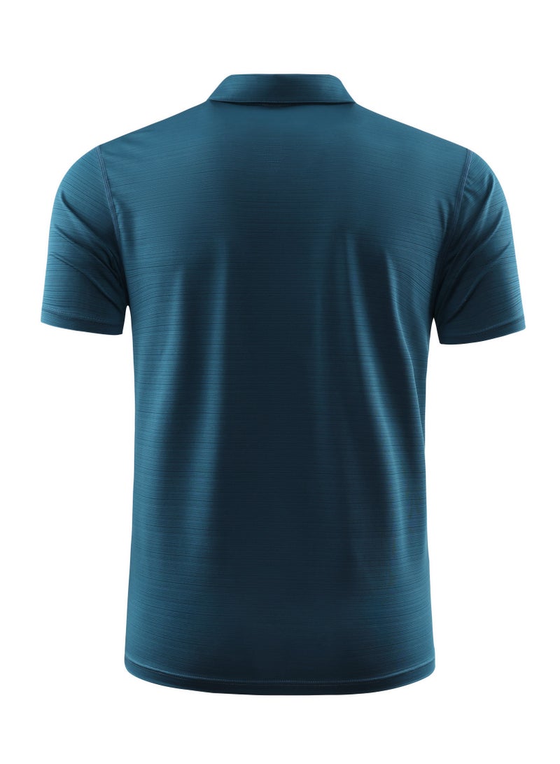 YEL PRO Men Quick Dry Breathable T-Shirt Dark Blue - Image 2