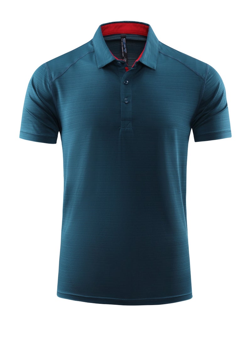 YEL PRO Men Quick Dry Breathable T-Shirt Dark Blue - Image 1