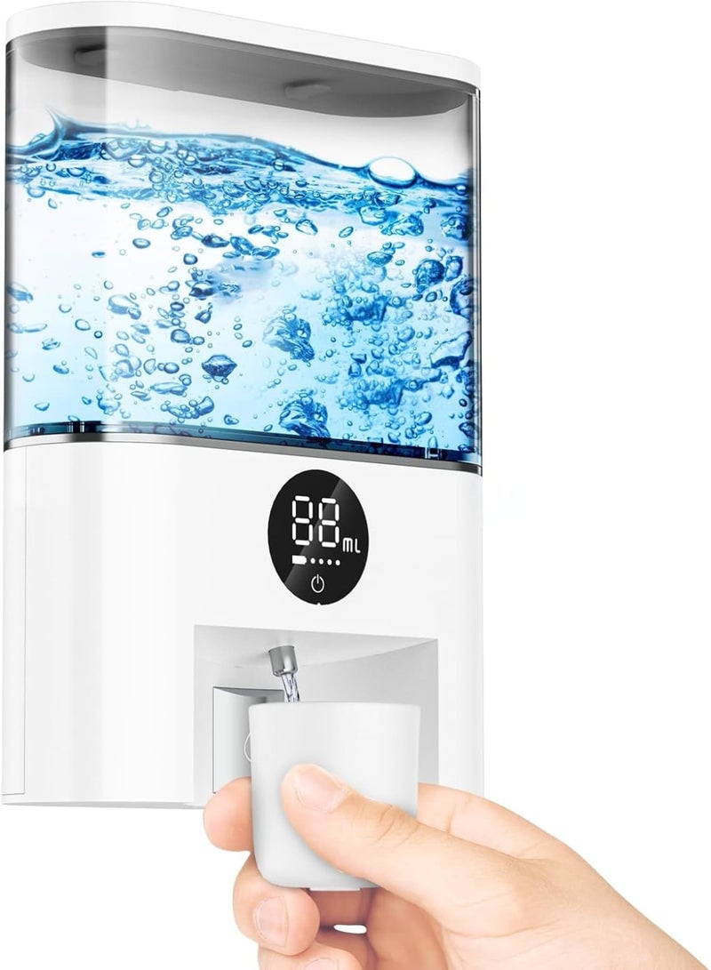 SOLARAE موزع غسول الفم الأوتوماتيكي بدون لمس، موزع غسول الفم المثبت على الحائط، مع 4 مستويات ضبط قابلة للتعديل، 500 مل/17.60 أونصة للحمام للأطفال والبالغين - Image 1