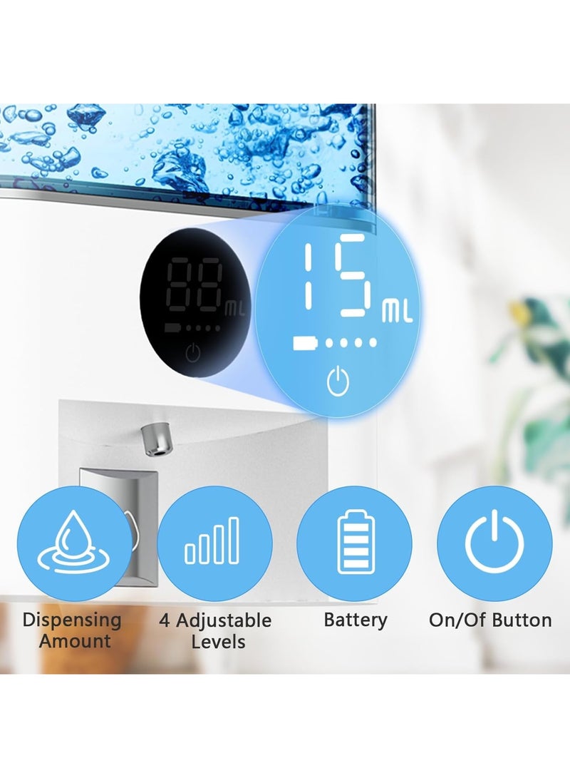 SOLARAE موزع غسول الفم الأوتوماتيكي بدون لمس، موزع غسول الفم المثبت على الحائط، مع 4 مستويات ضبط قابلة للتعديل، 500 مل/17.60 أونصة للحمام للأطفال والبالغين - Image 2