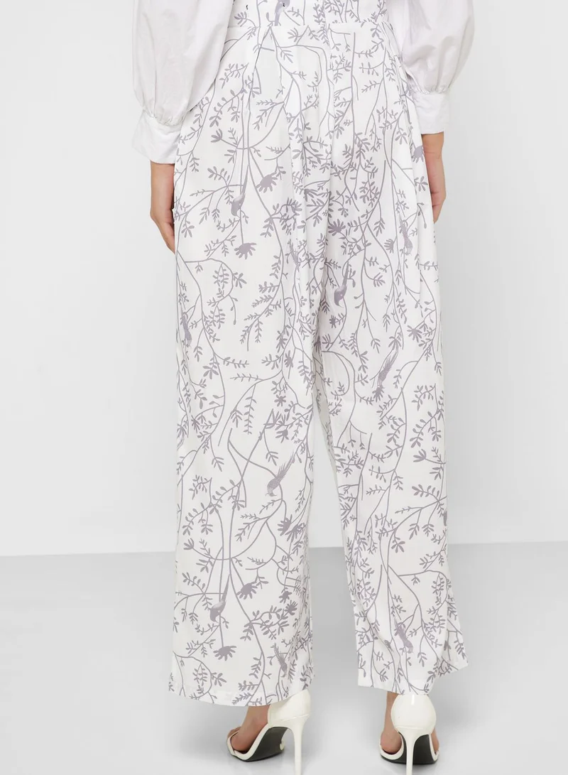 Khizana Wide Leg Printed Pant