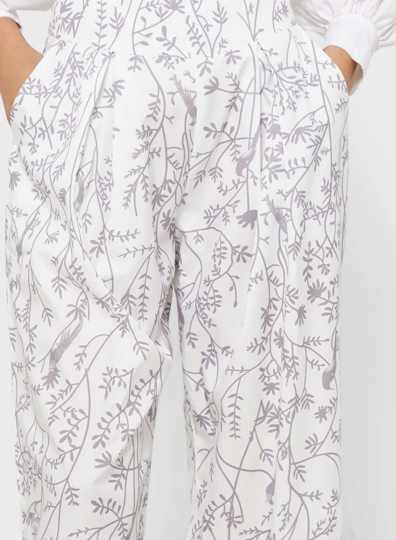 Khizana Wide Leg Printed Pant