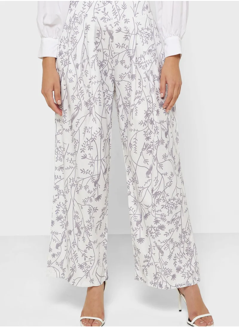 Khizana Wide Leg Printed Pant
