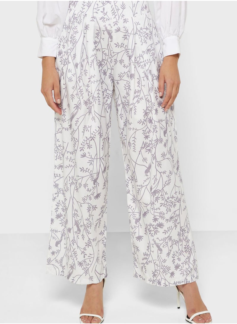 Khizana - Wide Leg Printed Pant - Image 1