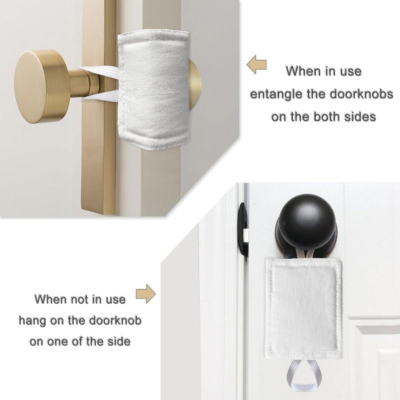warmtone Door Latch Cover Baby Door Silencer Cushion for Slamming, Quiet Lock Cover Closer Durable Material for Light Sleeper Nursery Children - 4x3 inches, White, 6 Pieces - Image 3