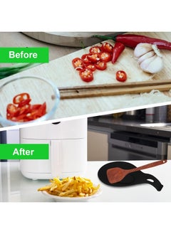 SAVITA 6pcs Silicone Spoon Holder, Spoon Rest for Stove Top Spatula Ladle Pot Lid Spoon Rest for Kitchen Counter Kitchen Gadgets Accessories for Cooking  - Image 4