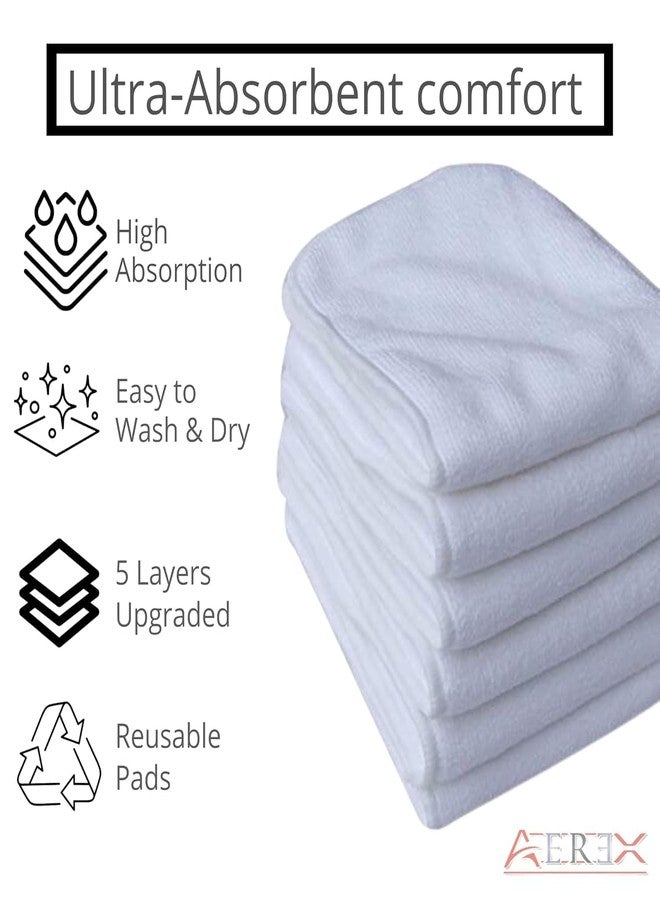 AEREX Premium Reusable Baby Cloth Diapers For 0 to 3 Years With White Insert Pads | Leak Proof Washable Diapers For New Born Babies | Adjustable Pocket Cloth Diaper Nappies (Multicolor) (5) - Image 5