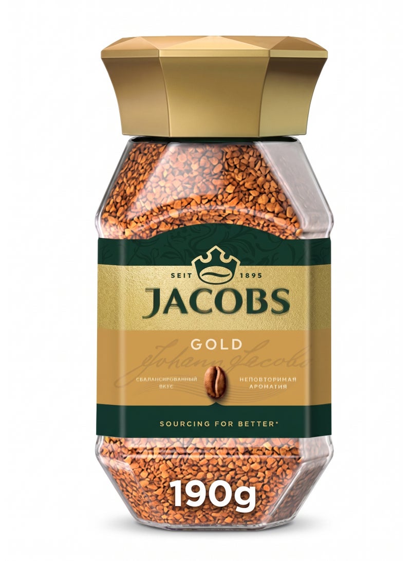 Jacobs Gold Instant Coffee Jar 190grams - Image 1