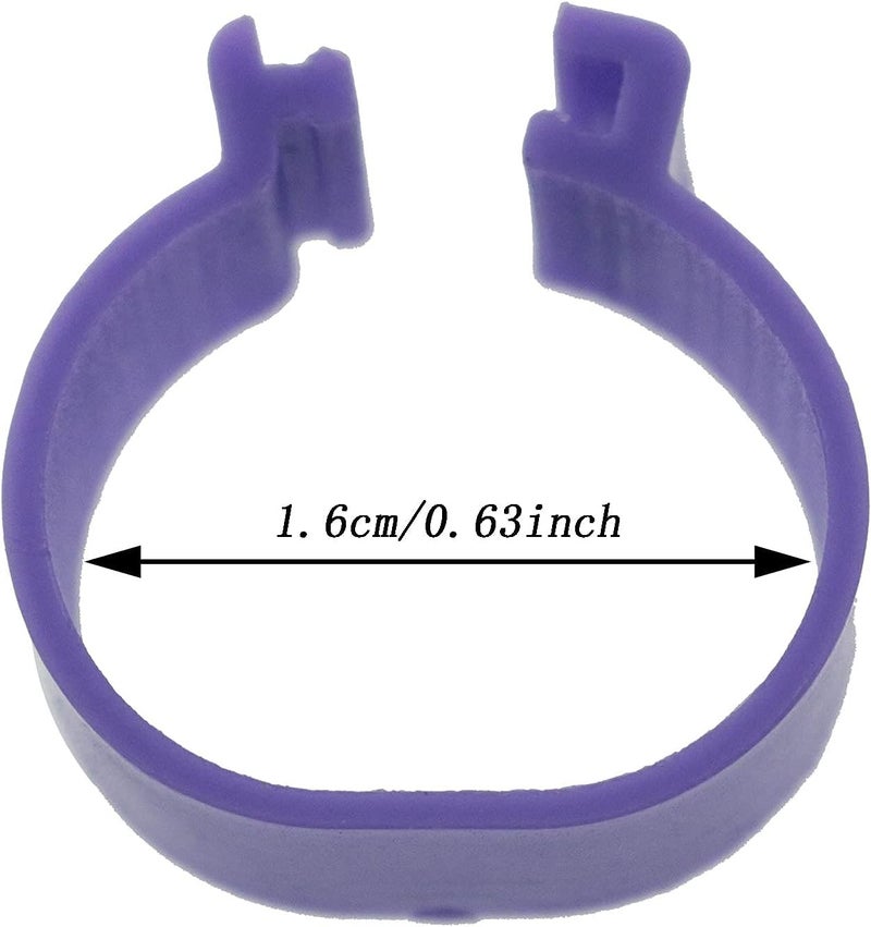Mutai 16mm Chicken Identification Band 50PCS 16mm 5Color Plastic Poultry Chickens Ducks Leg Rings Clip-On Round Tags Poultry Identification Bands - Image 3