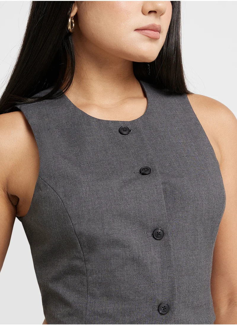 VERO MODA Button Detailed Waistcoat
