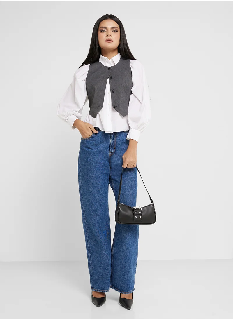 VERO MODA Button Detailed Waistcoat