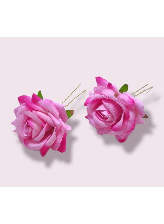 LYF5STAR Mixgl Multi Color Combo Pack Of U Pin Hair Accessoriesset Of 6 Hair Pins Handmade Rose Juda Pin Elegant Red Bridal Hairpin Stylish Hair Accessories For Girls And Women Pack Of 6 - Image 5
