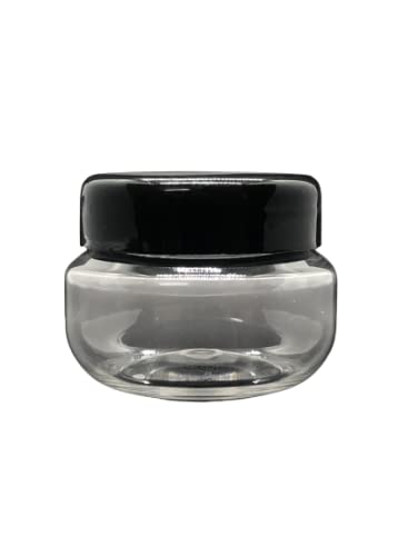 Empty Clear Small Apple Shaped Cosmetic containers Jars with Black Cap for Lip Balm Lip Scrubs Eye Shadow pigments Lotion Creams Lip Gloss Samples40 Pieces Set_30 ml - Image 1