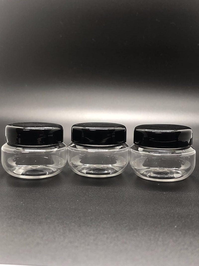Empty Clear Small Apple Shaped Cosmetic containers Jars with Black Cap for Lip Balm Lip Scrubs Eye Shadow pigments Lotion Creams Lip Gloss Samples40 Pieces Set_30 ml - Image 2
