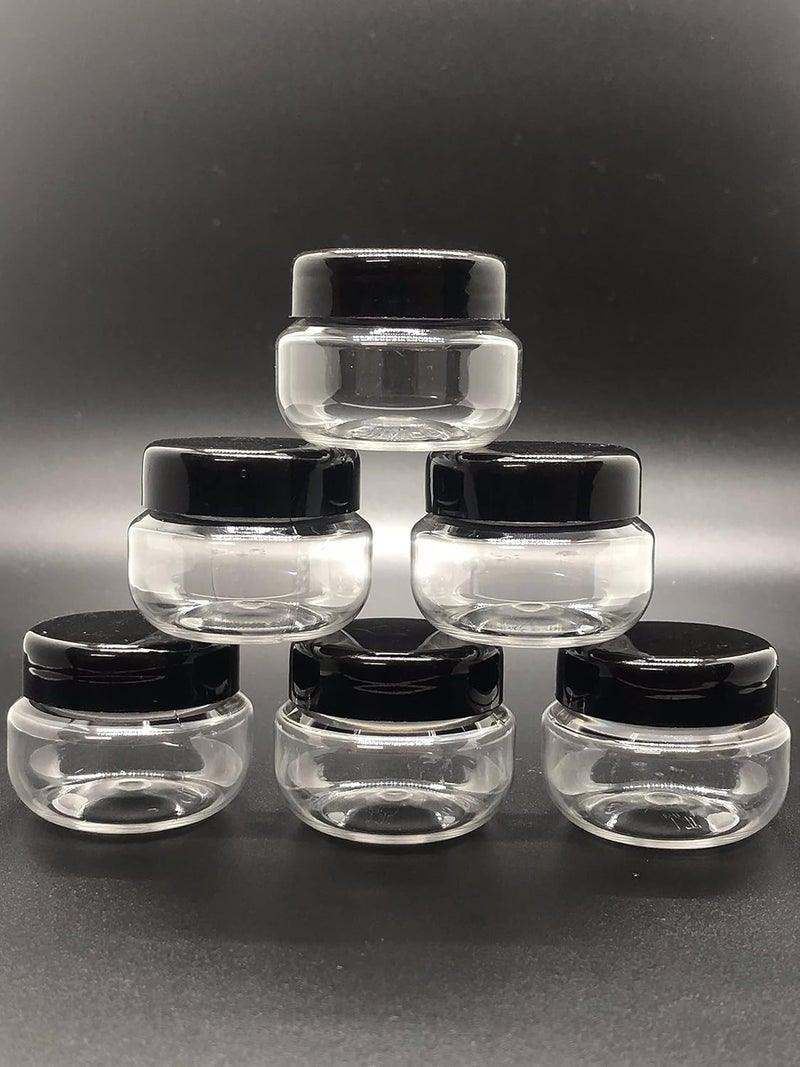 Empty Clear Small Apple Shaped Cosmetic containers Jars with Black Cap for Lip Balm Lip Scrubs Eye Shadow pigments Lotion Creams Lip Gloss Samples40 Pieces Set_30 ml - Image 4