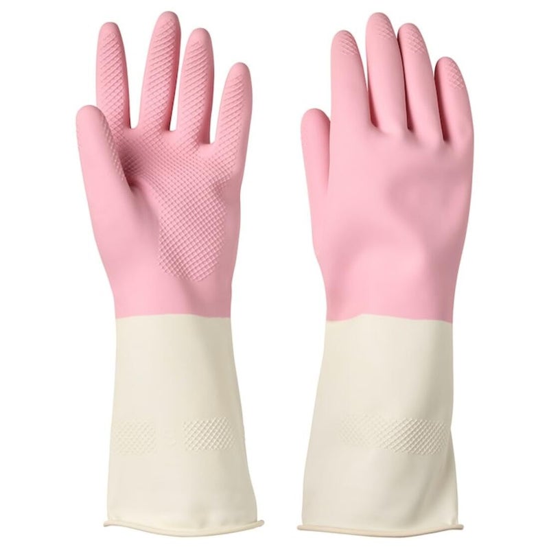 Digital Shoppy RINNIG Cleaning gloves, Natural latex, Small, pink.