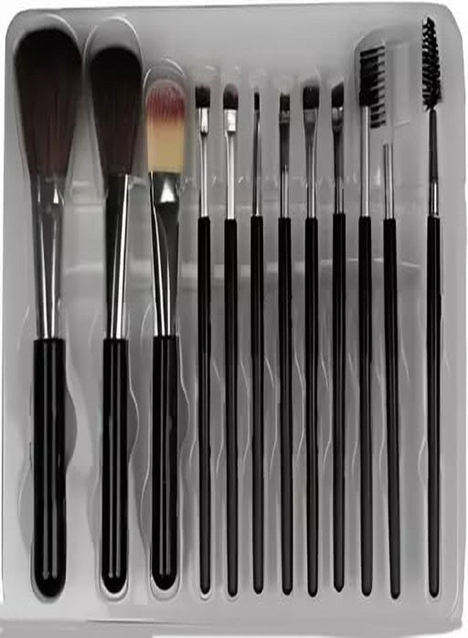 PARVY Professional Makeup Brush Set,12 pcs Makeup Brush Set, Brush For Powder, Blush, Flat, Eyeliner, EyeShadow Foundation, Concealer, Eyebrow, Nose Shadow, Eyelash Comb, Eyelash Brush - Image 2