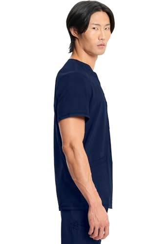 Cherokee تي شيرت سكراب للرجال من شيروك كينفينيتي بتصميم V- Neck مع لوحات خلفية محبوكة CK900A، M، أزرق داكن - Image 5