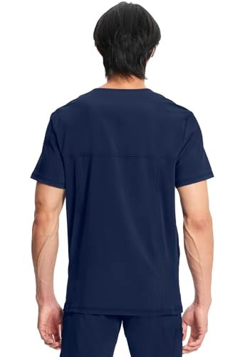 Cherokee تي شيرت سكراب للرجال من شيروك كينفينيتي بتصميم V- Neck مع لوحات خلفية محبوكة CK900A، M، أزرق داكن - Image 2