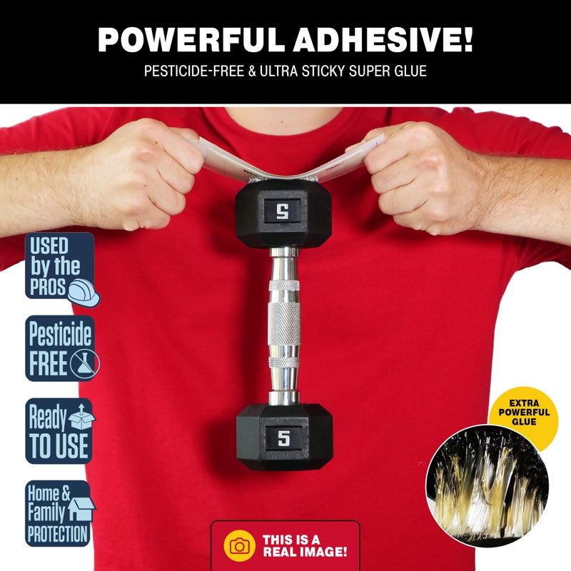 Catchmaster Small Mouse and Insect Glue Boards, 75-Pack Mouse Traps Indoor for Home, Sticky Pest Control Adhesive for Catching Bugs, Rats & Rodents, Bulk Glue Traps - Image 2