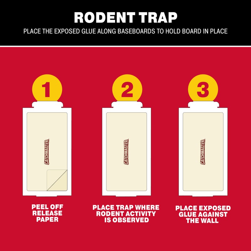 Catchmaster Small Mouse and Insect Glue Boards, 75-Pack Mouse Traps Indoor for Home, Sticky Pest Control Adhesive for Catching Bugs, Rats & Rodents, Bulk Glue Traps - Image 4
