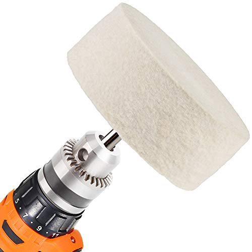 STARVAST 75 mm Felt Polishing Buffing Wheel, 3 inch Wool Polishing Wheel for use with Cerium Oxide Polishing Powder by STARVAST - Image 1