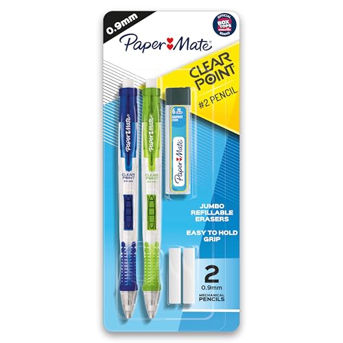 Paper Mate Clearpoint Mechanical Pencils 0.9mm, HB #2 Pencil Set, School Supplies, Teacher Supplies, College School Supplies, Drawing Pencils, Sketching Pencils, 2 Pack - Image 1
