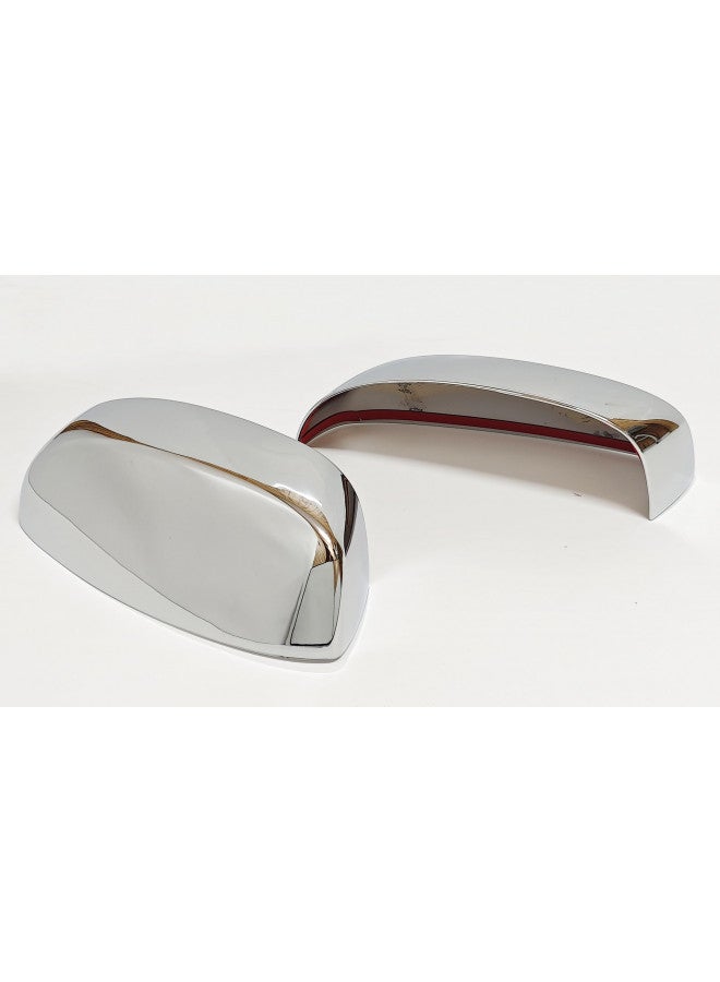JUMBOMOTOR Chrome Side Door Top Half Mirror Cover Trims Add-on Style Compatible with Chevrolet Silverado GMC Sierra 2007-2013 - Image 4