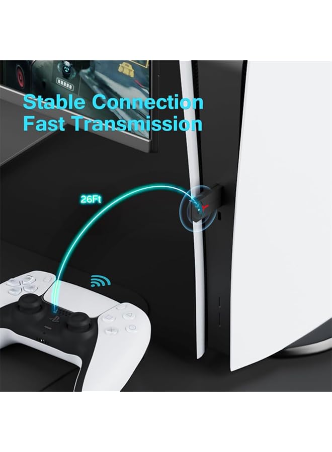 YARDHOBI Controller Adapter For Ps5 Ps4 Controller Playing On All Ps5 Games Usb Wireless Dongle Adapter Compatible With Ps5/Pc Windows Support Turbo/Macro/One Key Combo Function - Image 3