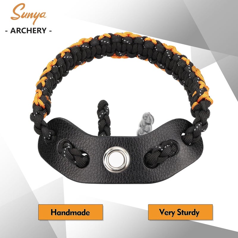 Sunya Archery Bow Wrist Sling, 550 Paracord Strap Comfortable on Hand.100% Full Grain Leather Yoke, Multiple Camo Colors.Fit Compound Bow Stabilizer & Recurve. - Image 5